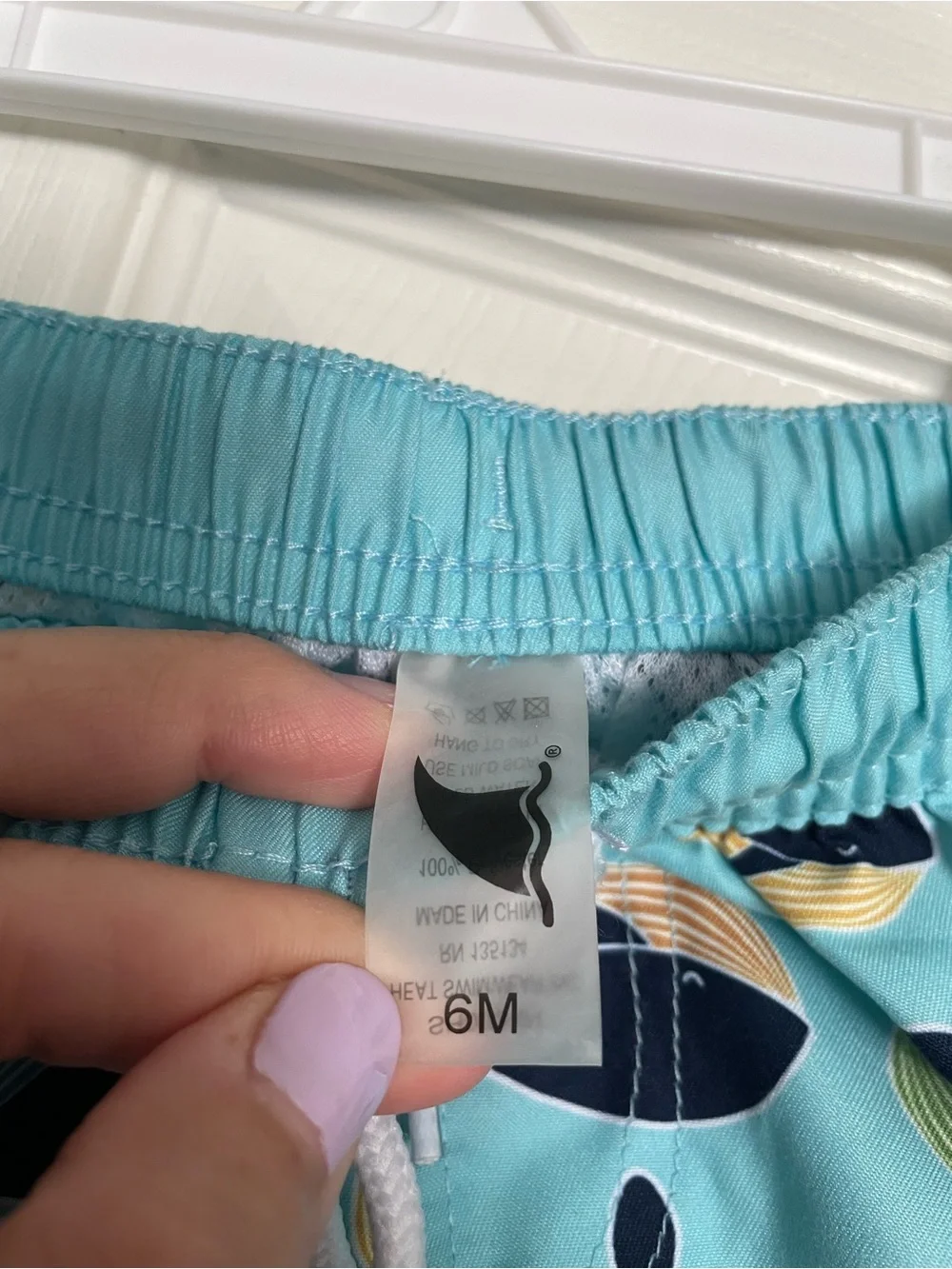 NWT Heat Swimwear INC Kids 3-6 months Whale Print Swim Shorts Light Blue